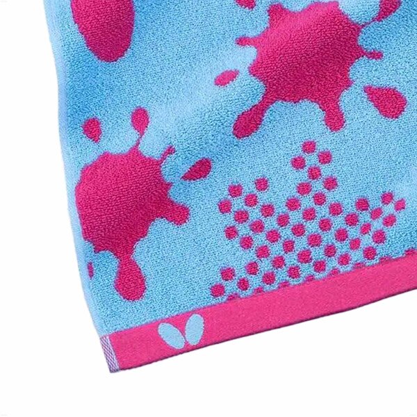 Butterfly Table Tennis - Palest Hand Towel - Blue - Corner